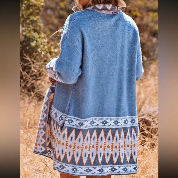 Fall - Bohemian Cardigan Long Sleeve blue - Picture 3 of 3